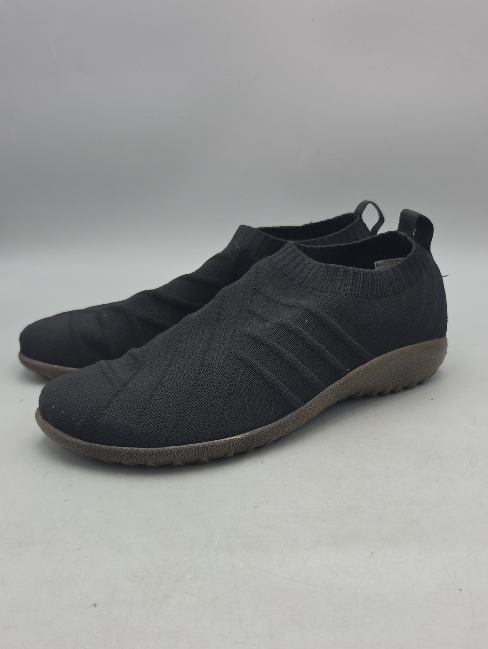 Naot Okahu Knit Slip Ons Sneakers City Flats Lightweight Travel Vegan Black 8 39